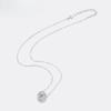 Moissanite Necklace for Women Pure Silver Round Laboratory Diamond Pendant Fashionable Wedding Jewelry