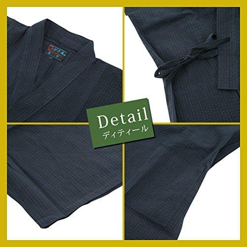 Edoten Original Discharge Style Cotton 100% Kimono Jimbei 705 L Navy Japanesque Triskele