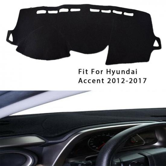 DashMat Cover Dashboard Non-slip Sun Protector For Hyundai Accent 2012-2017 Car