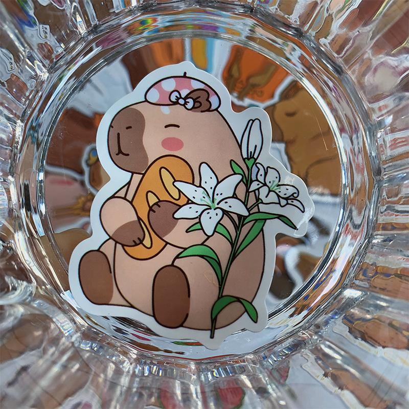 50Pcs Anime Sailor Capybara Stickers Kawaii DIY Luggage Water Bottle Phone Case Waterproof Cartoon Sticker for Kids Toys