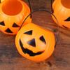 10PCS Pumpkin Bucket Halloween Candy Storage Containers Or Buckets Holder Pail Mini Kids Basket Plastic Lantern Baskets Decor