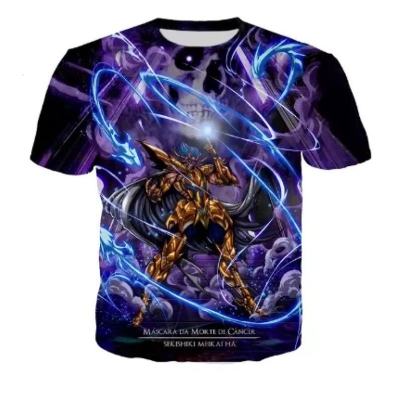 Anime The Knights of The Zodiac Saint Seiya 3D Printed T Shirt For Men Women Short Sleeve Harajuku Style Tops Streetwear Kid Tee