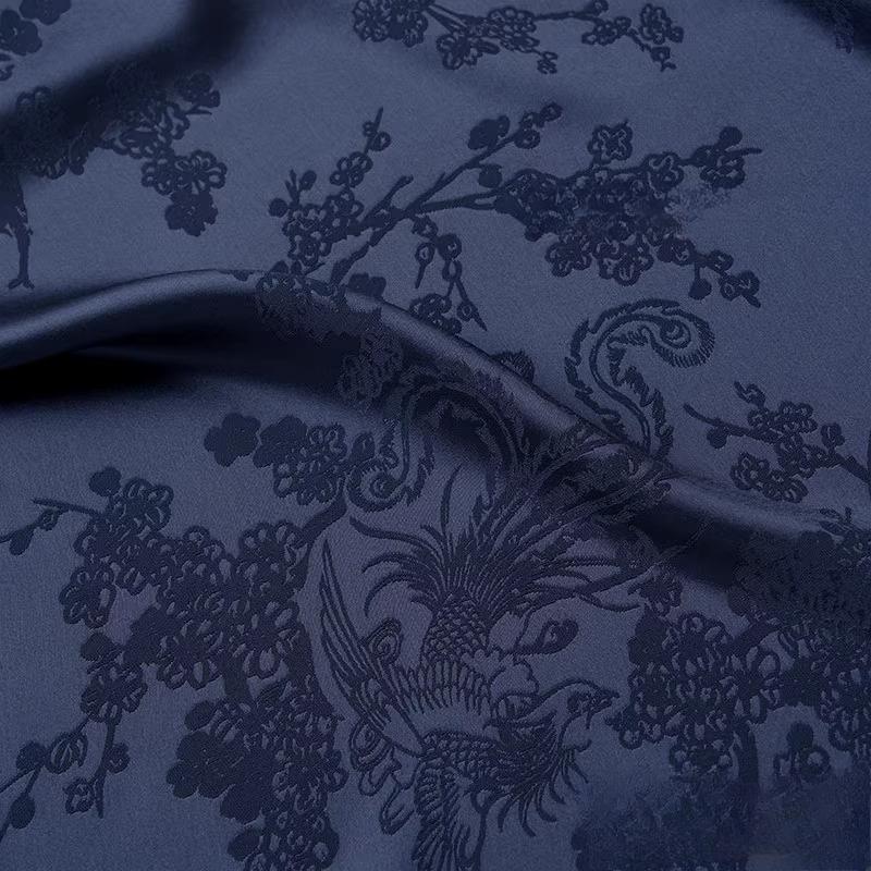 Wide 150cm Acetate Satin Jacquard Fabric Chinese Style Glossy Silk Jacquard Cloth For DIY Sewing Dress Shirt Apparel Cheongsam
