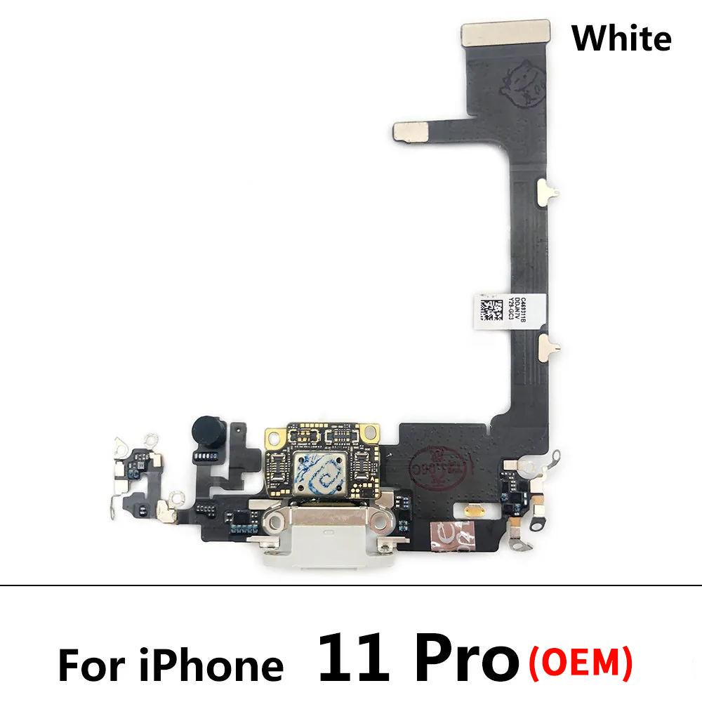 For iPhone 11 12 13 Pro Max 12 Pro USB With Micro Charging Port Charger Dock Flex Cable With IC Microphone Board Replacement