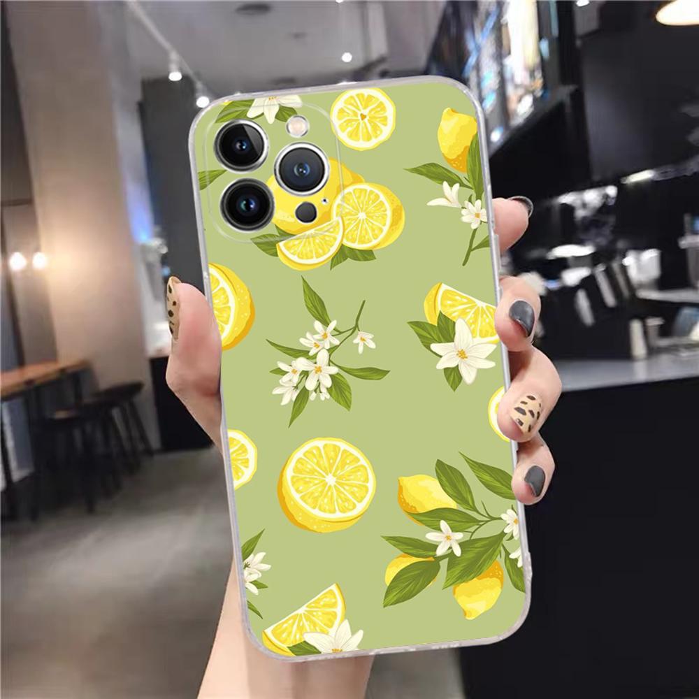 

Фруктовый лимонный чехол для телефона для iPhone 15 14 11 12 13 Mini Pro XS Max Чехол 6 7 8 Plus X XR SE 2020 Funda Shell iPhone 14