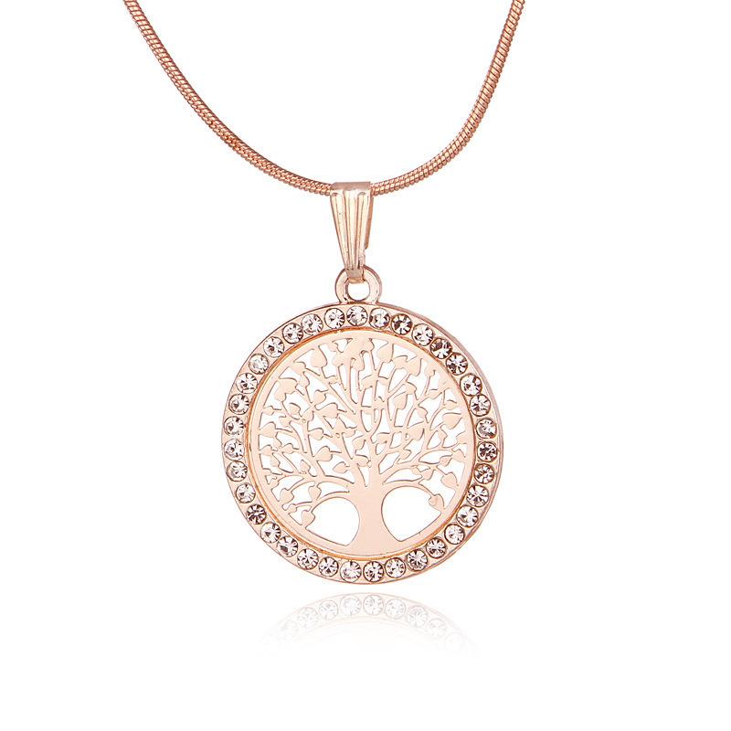 European and American Jewelry Tree of Life Pendant Jewelry Fashion Hollow Peace Tree Necklace Bracelet Jewelry