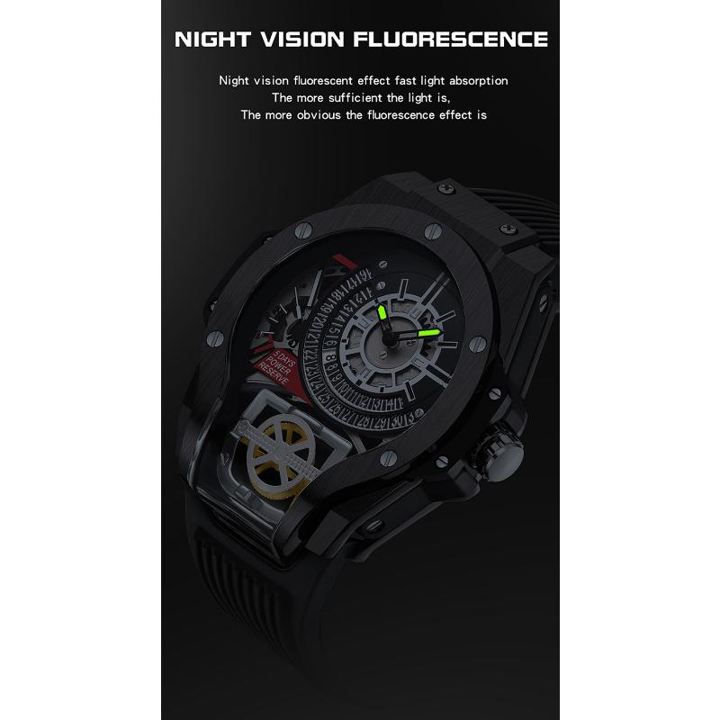 SANDA New World of Warcraft Drive Men's Watch Fashion Calendar Nights Light Syonatological Watch