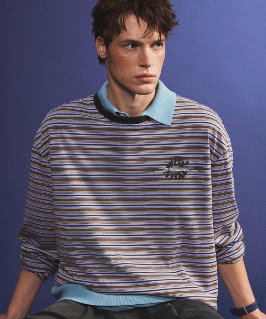 Nyuballanseu Nbndg31723 / Uni Archive Pace Circle Graphic Long Sleeve Tee (Mix)