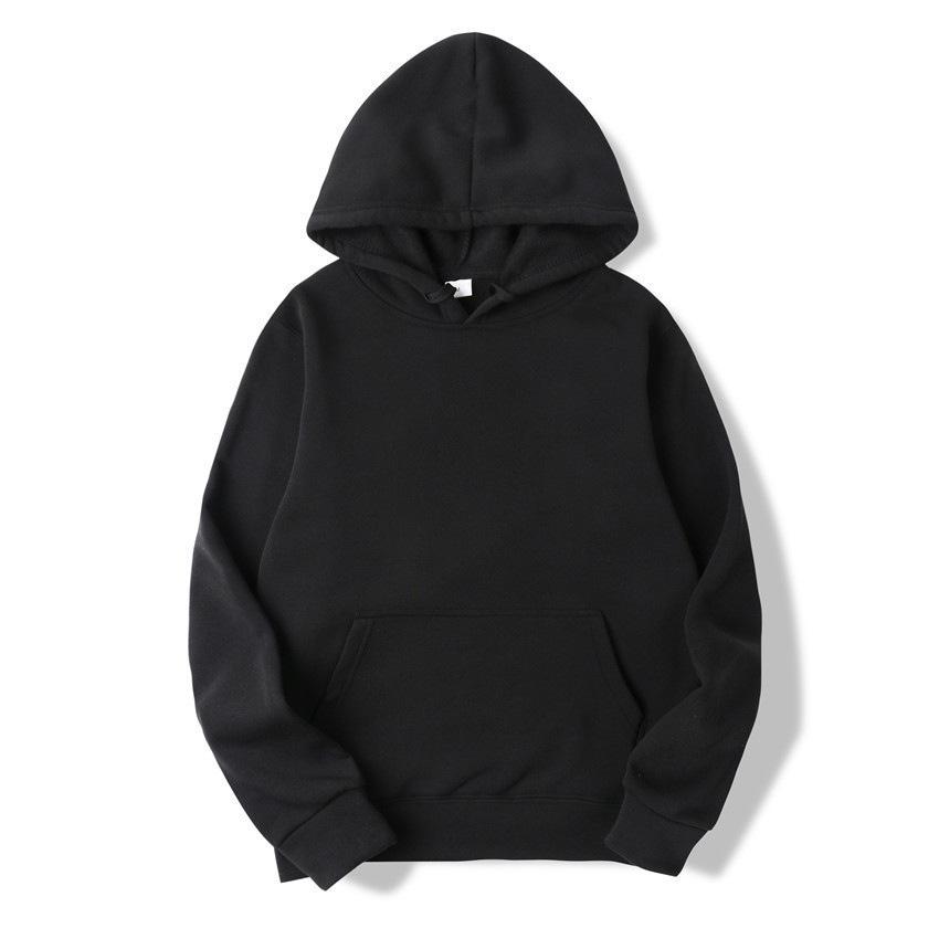 Men's and women's 18-color hooded sweater Men's solid-color sweater Men's long-sleeved pocket pullover sweater