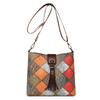 Women's Contrast Color Crossbody Bag Large Capacity Bucket Bag Mother Bag