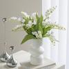 Galho de Flor Artificial Lírio-do-vale 40cm de Altura Flor Falsa Decoração de Casa
