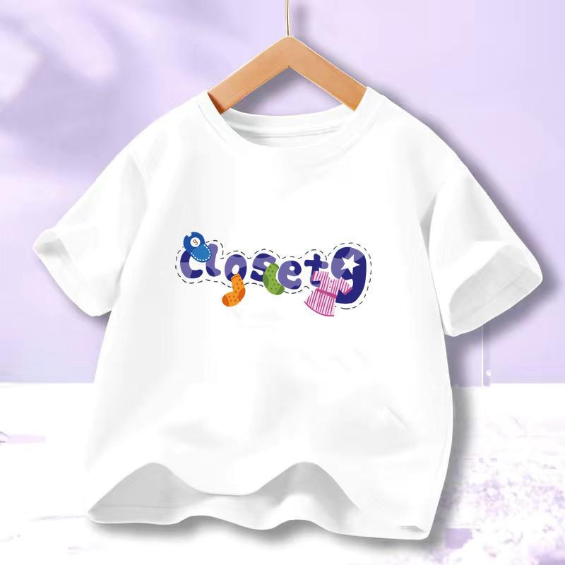 Girls' Anime Cartoon Short-Sleeve Cotton T-Shirt - Summer 2023 Trend
