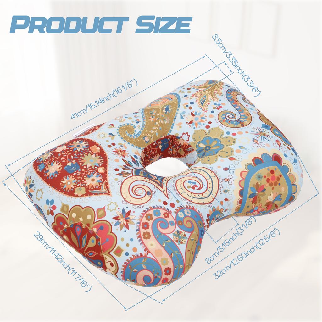 Ear Piercing Pillow Colourful Side Sleeping Pillow with an Hole Comfortable Cotton Filling Ear Guard Pillow for Relief Ear Pain