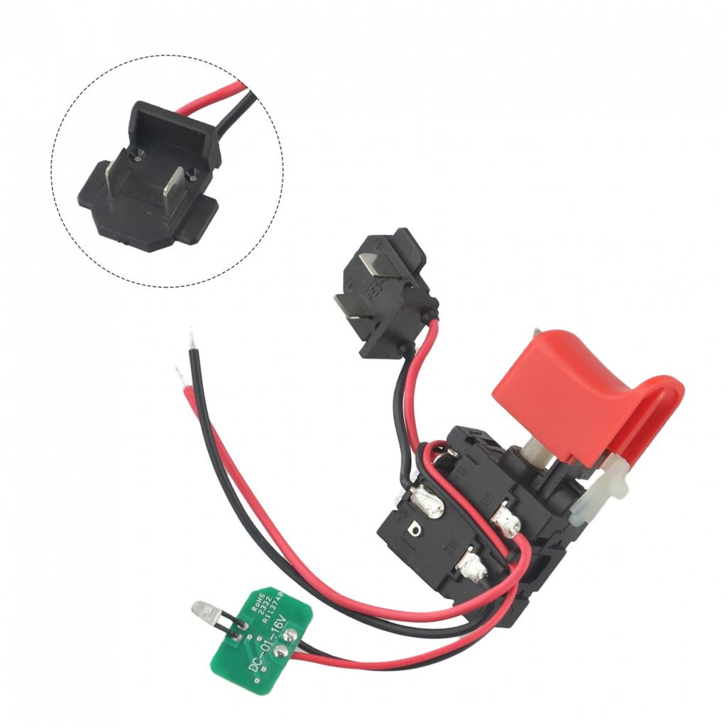 29*60*27mm Drill Trigger Switch 37g Black+Red DCJZ1601