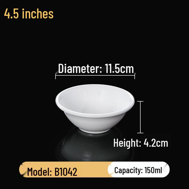 Melaminová sada čtvercových misek: Ideální pro Hot Pot, Omáčky, Rýži, Kaši a Polévku - Pro Komerční a Restauranční Použití.