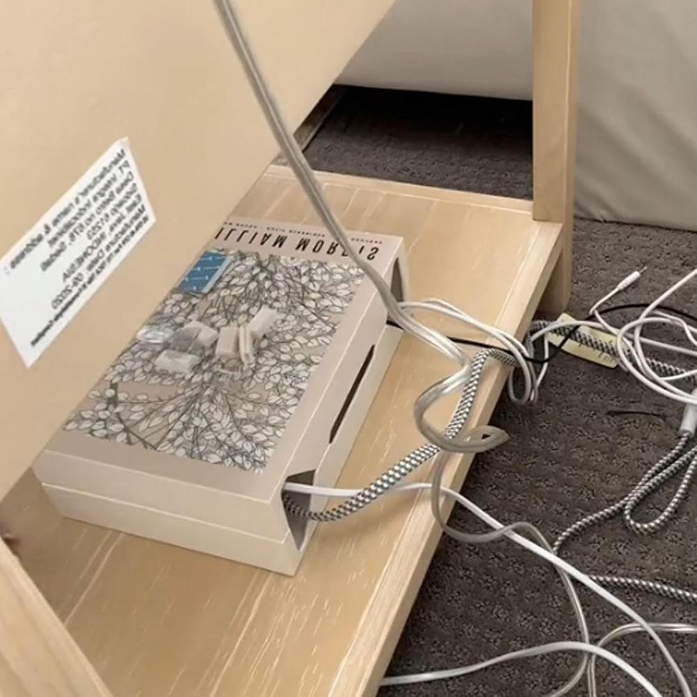

Book Shaped Cord Organiser To Conceal Power Strip Cable Management Box For Desk Multipurpose Power Strip Box For Home/Office