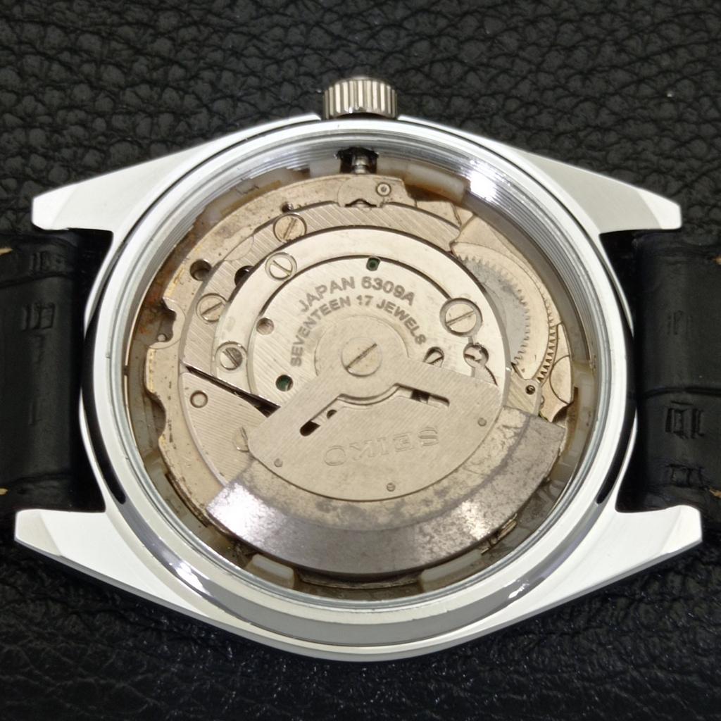 VINTAGE REFURBISHED SEIKO 5 AUTOMATIC 6309A JAPAN MENS GREEN WATCH a441190-4 Sk-a441190