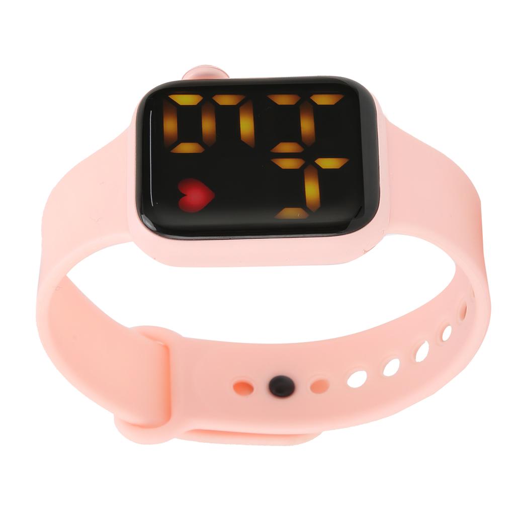 Heart Rate Blood Pressure Monitor Watch Luminous Electronic Watch Sleep MonitorWatch Pink