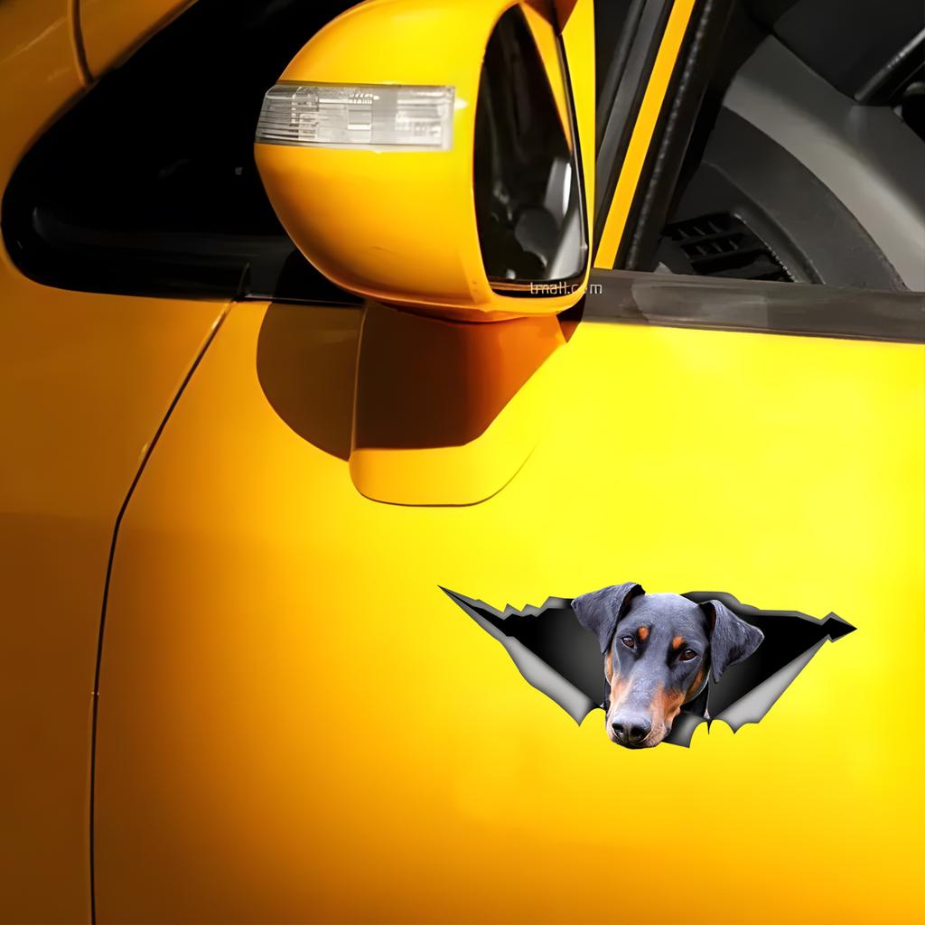 Doberman Car Stickers Funny Waterproof Vinyl Decal Motorcycle Decorative Accessories, Used for Car, Motorcycle, Laptop, Van