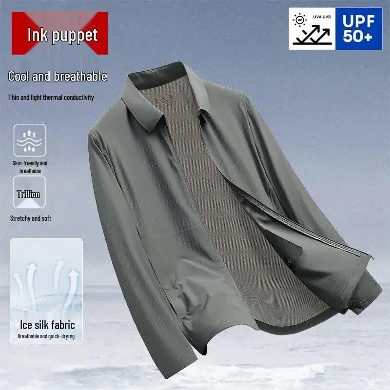 Men s Lightweight Lapel Sun Protection Jacket 175