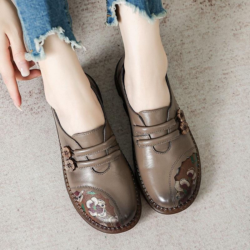 Fashion GKTINOO 2025 Fashion Women Shoes Genuine Leather Loafers Women Casual Shoes Mother Soft Comfortable Shoes Women Flats Non-slip
