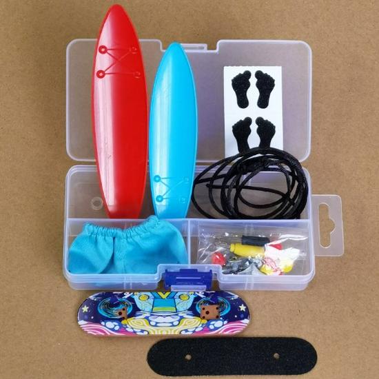 Alloy Finger Scooter Set with Finger Pants and Shoes - Toy Set for Kids