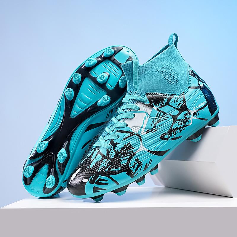 Size Older Children's Game 46 High Top 32 Nails Football Shoes Spikes Primary and Secondary School Students Youth Training Broken Sneakers