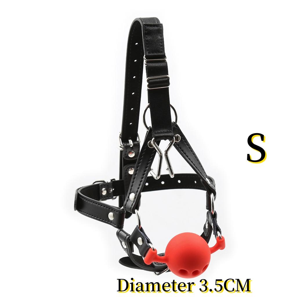 VaHppy SM Sex Toys Gag Nose Hooks Masks Silicone Balls Drooling Hole Adult Sex Games Bondage BDSM Couple Alternative Stimulating
