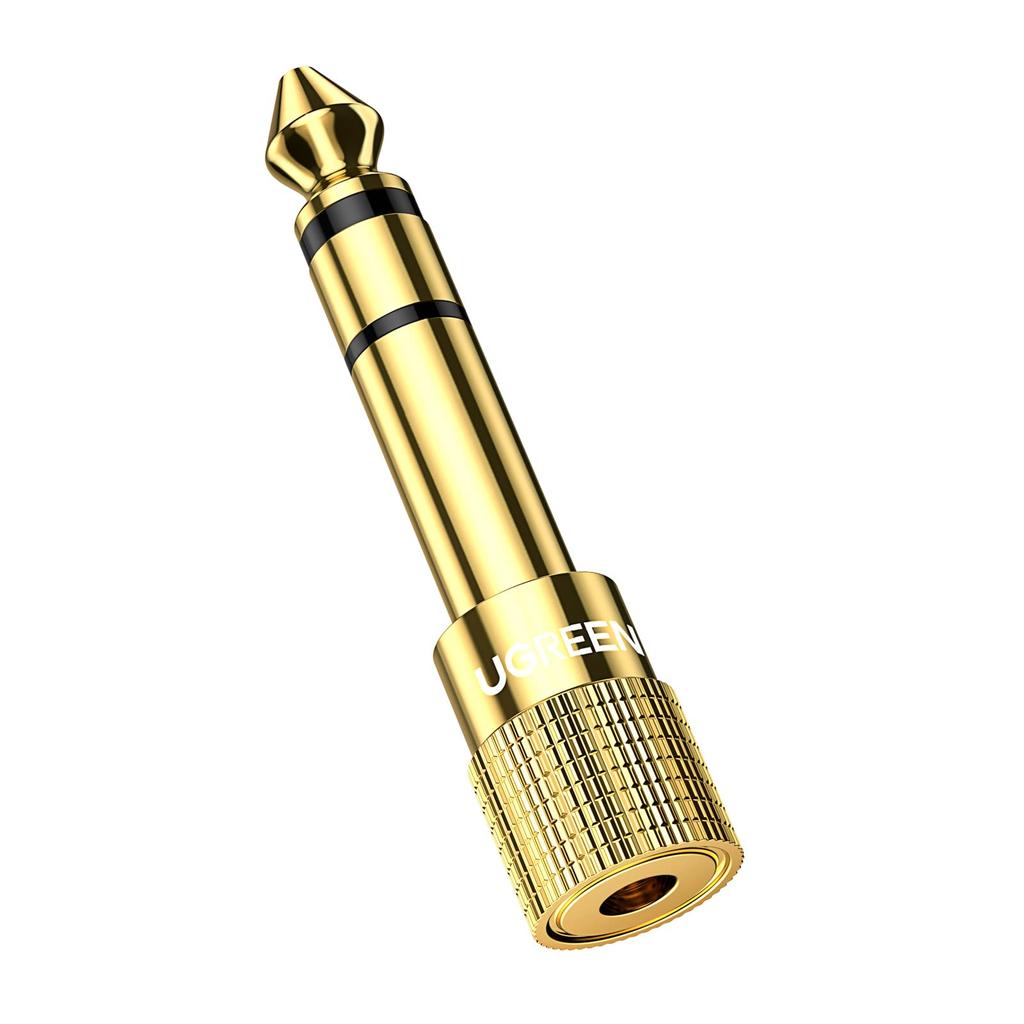 UGREEN To Stereo Mini Plug To Stereo Standard Plug 24K Gold Plated To Conversion Compatible with 3.5mm 6.35mm Adapter, (Female) (Male), Connector,