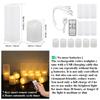 6/12Pack Rechargeable Flameless Candles Flickering LED Tea Light Candles 3D Wick Battery Operated  Electronic Candle Lamp