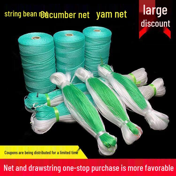 

Melon, Bean, Cucumber, and Gourd Climbing Net for Planting 3-Strand Yam 1.8x50m 25 Holes