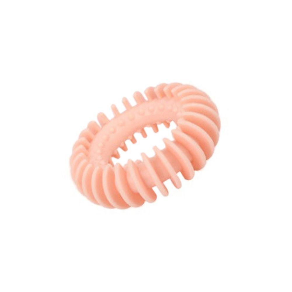 

Soft Dog Biting Ring Toy Wear Resistant Dog Molar Toy Ring Puppy Grinding Teeth Toy Cleaning Teeth рожевий