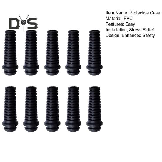 10ks PVC kabelová průchodka 6mm botka pro odlehčení tahu Odolný drátěný chránič kabelu pro elektrické nářadí jádro domácích spotřebičů průmyslové vybavení