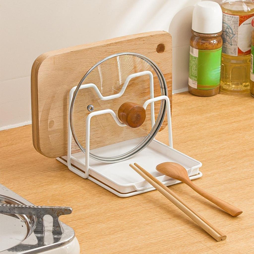 19x15.8x13cm Pan Lid Organizer Cutting Boards Rack Rustproof Stand Holder Pot Lid Organization Shelves for Dishes Home Cookware