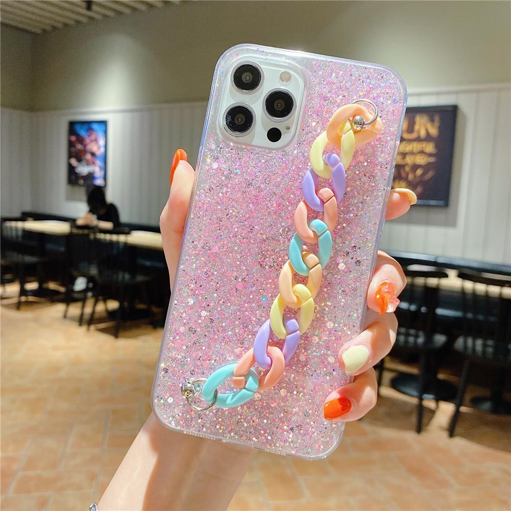 

М який чохол для телефону Rainbow Bracelet для Xiaomi Redmi Note 13 Plus 13C POCO X6 M6 Pro C65 Glitter Cover Redmi Note 13Pro(4G) рожевий