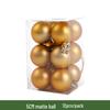 Christmas Tree Decorations: 3-10cm Electroplated Golden Plastic Balls
