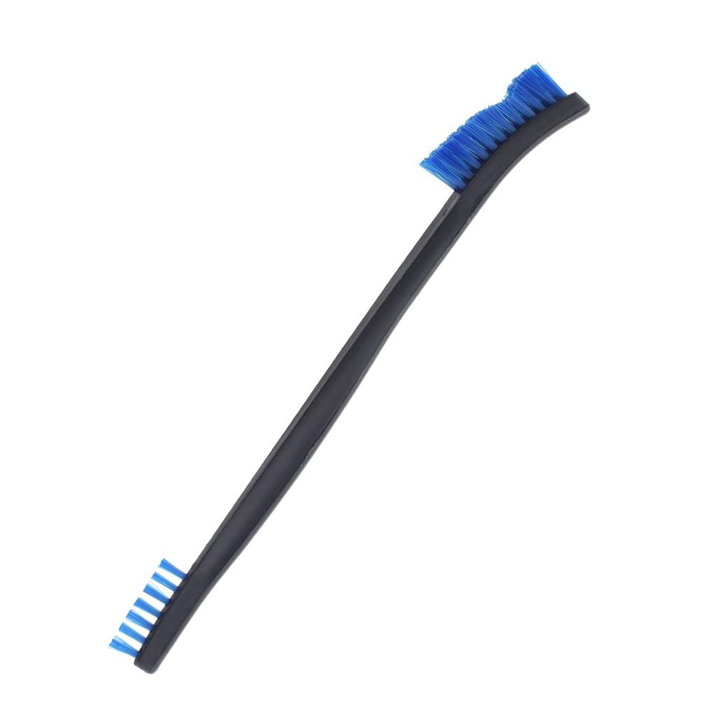 Motanar 10 Pack Double End Utility Gun Cleaning Brushes 7" Brass Steel Nylon Bristles Brush (Blue Nylon)