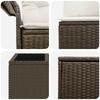 Sofa Set 8 pcs Brown and Cream White Poly Rattan and Steel