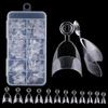 240Pcs/Box Fake Nails Semi-Matte French Almond Acrylic Water Drop Almond False Nail Tips For Extension Tip Manicure Tool