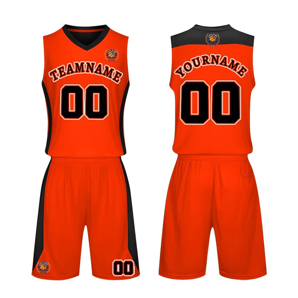 Ärmelloses Basketball-Trikot und Shorts-Set für Herren Atmungsaktive Sportuniform V-Ausschnitt Sportbekleidung für Training und Wettkampf
