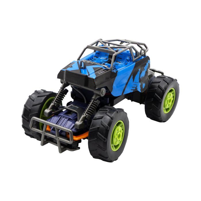 Silverlit - 20703 -EXOST-Build2drive-Voiture à Construire Mighty Monster-2.4Ghz Bleu marine-15 cm, , Vert ET Noir