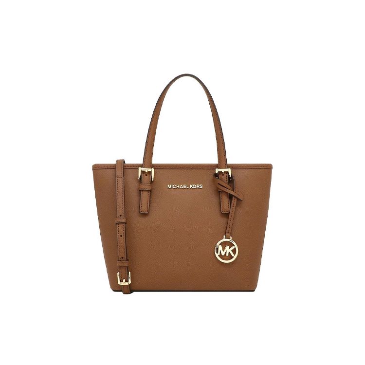 

Michael Kors Mk Jet Set Solid Simple Logo Decor Leather Tote Bag Shopping Bag Shoulder Bag Handbag Small Women tote Caramel-Brown 35T9GTVT0L-LUGGAGE Basic Set (Bag+Dust Bag)