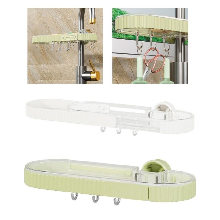 Stable Sink Sponge Shelf Functional Water Tap Sponge Storage Organizer Practical Kitchen Dishes Organizer Rack