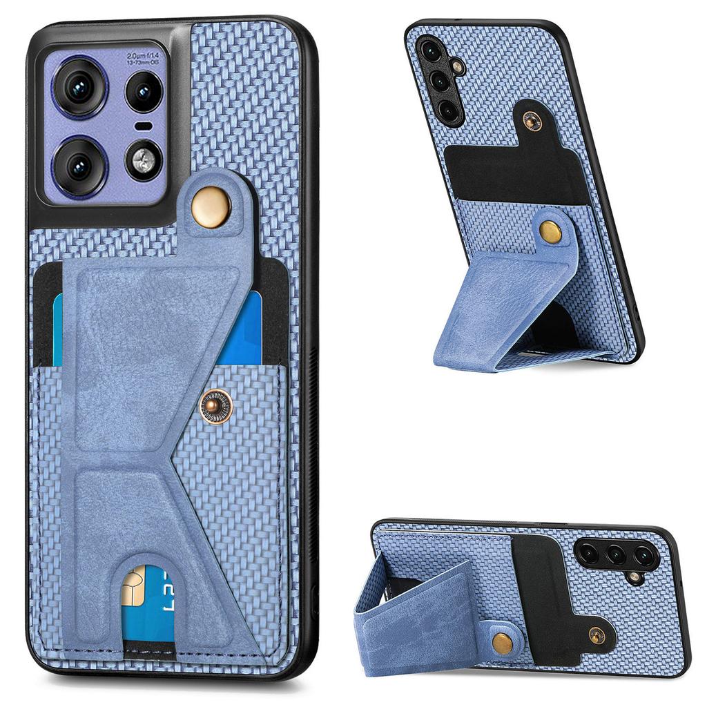 Für Motorola Edge 50 Pro 5G Hülle mit K-förmigem Ständer Leder Handy Rückseite