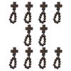 Classical Religious Finger Rosary Wood Beads with Crosses for Daily Wear or Gift for Spiritual Comfort Religious Gift