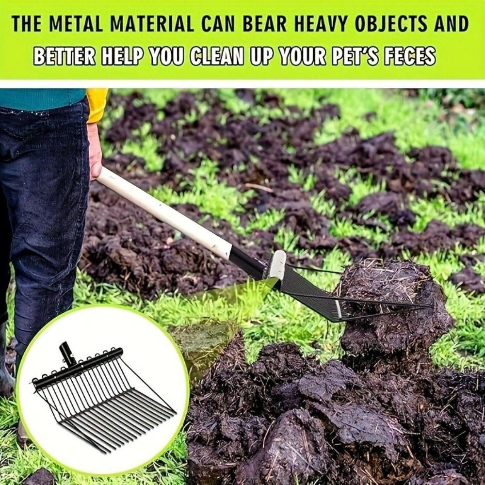 Stable Livestock Hay Fork Heavy Duty Stable Manure Rake Garden Rake Tool Garden Leaf Rake  Barn