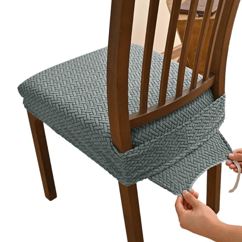 Memory Foam Chair Cushion Cover With Slip Proof Silicone Particles Bottom Polyester Fabric For Office Home Seats 40-50Cm A0Kf