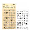 Kawaii Cartoon Silicone Scrapbook Stamp Cute Animal Snack Dessert Transparent Stamp DIY Decor Journaling Background Stamp