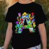 New Sprunki Tshirt for Children AZ Alphabet Tee Tops Cartoon Boy Girl T Shirts Anime Kids Short Sleeve Black Sprunki Clothes