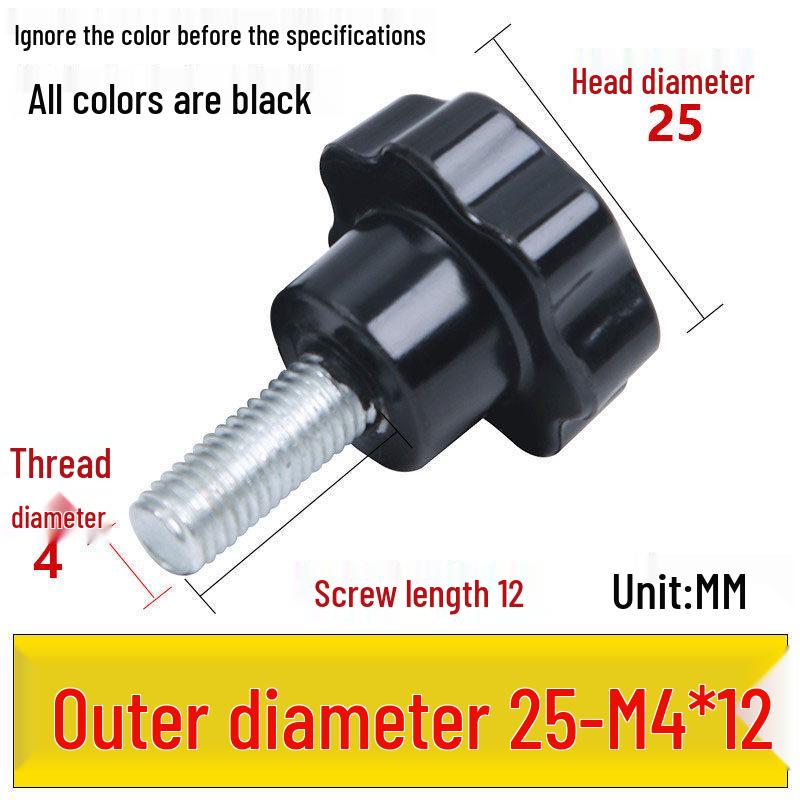 Star-Shaped Bakelite Hand-Tightening Screw Handle (M4-M10)